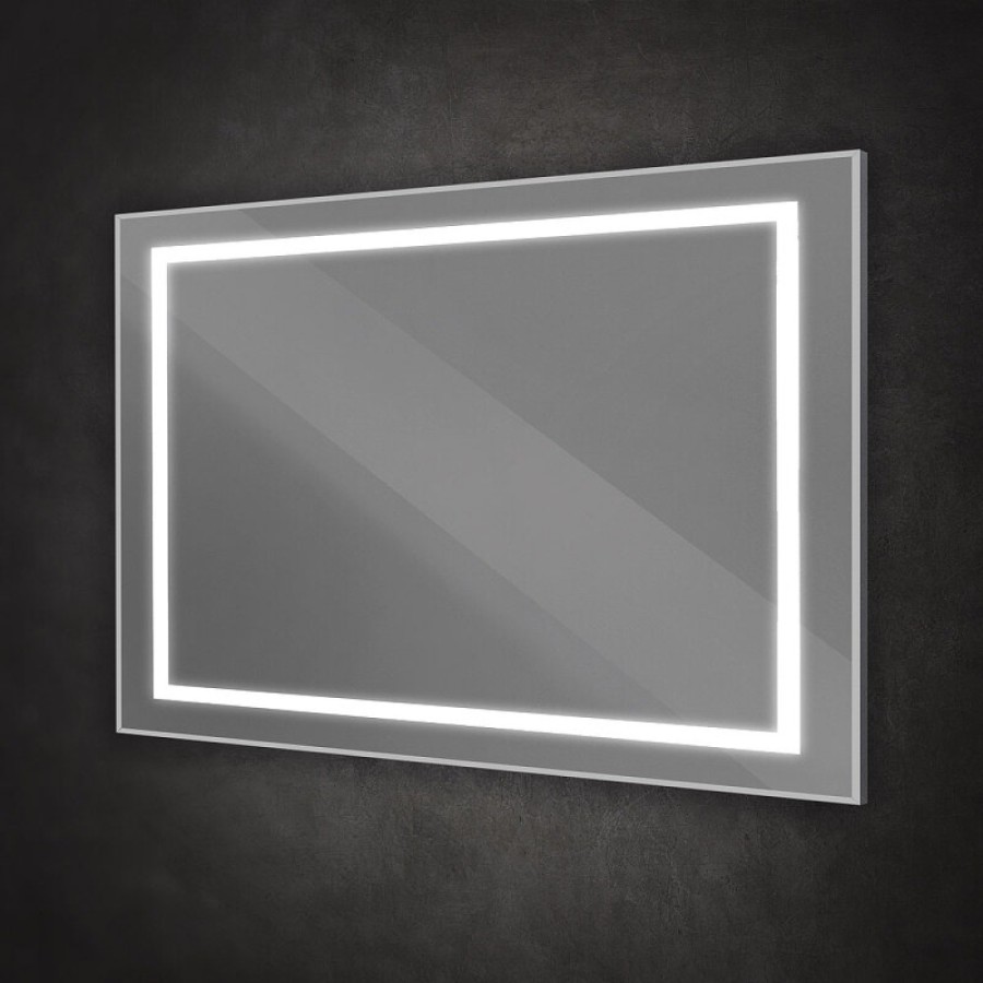 Зеркало BelBagno Kraft SPC-KRAFT-1200-800-SENS-AL, 120 см, с LED подсветкой, с сенсорным выключателем, цвет рамы сатин