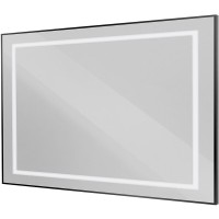 Зеркало BelBagno Kraft SPC-KRAFT-1200-800-SENS-NERO, 120 см, с LED подсветкой, с сенсорным выключателем, цвет рамы черный