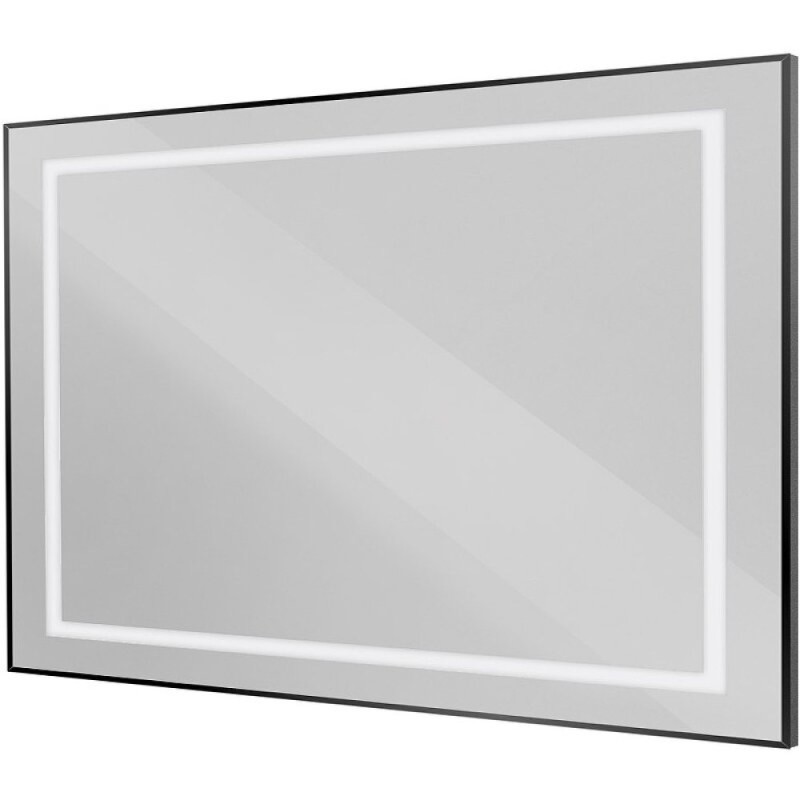 Зеркало BelBagno Kraft SPC-KRAFT-1200-800-SENS-NERO, 120 см, с LED подсветкой, с сенсорным выключателем, цвет рамы черный