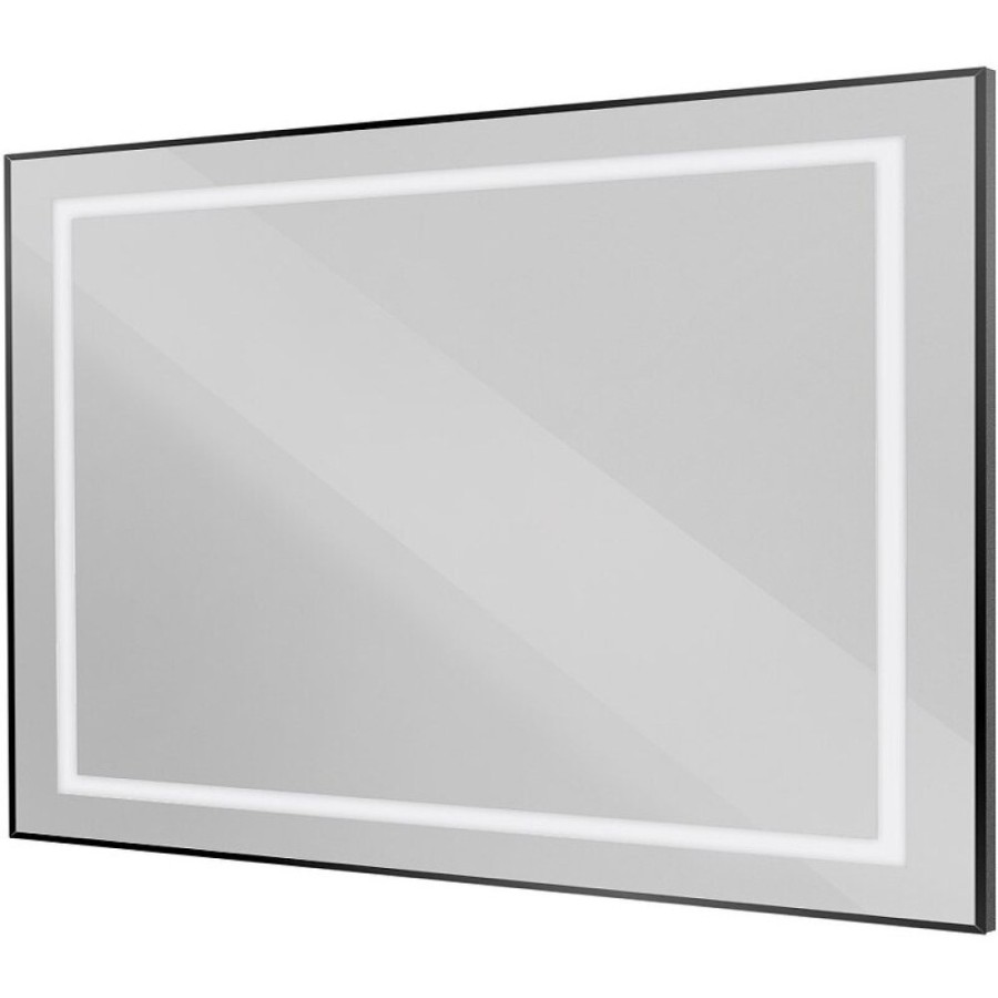 Зеркало BelBagno Kraft SPC-KRAFT-1200-800-SENS-NERO, 120 см, с LED подсветкой, с сенсорным выключателем, цвет рамы черный