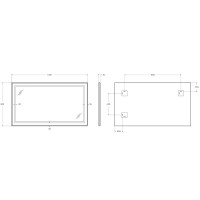 Зеркало BelBagno Kraft SPC-KRAFT-1400-800-SENS-AL, 140 см, с LED подсветкой, с сенсорным выключателем, цвет рамы сатин