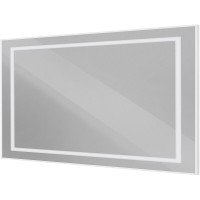 Зеркало BelBagno Kraft SPC-KRAFT-1400-800-SENS-AL, 140 см, с LED подсветкой, с сенсорным выключателем, цвет рамы сатин