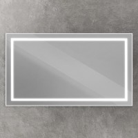 Зеркало BelBagno Kraft SPC-KRAFT-1400-800-SENS-AL, 140 см, с LED подсветкой, с сенсорным выключателем, цвет рамы сатин