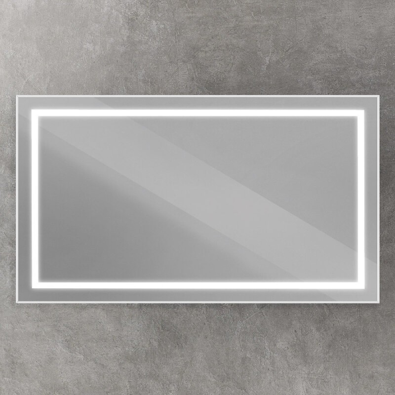 Зеркало BelBagno Kraft SPC-KRAFT-1400-800-SENS-AL, 140 см, с LED подсветкой, с сенсорным выключателем, цвет рамы сатин