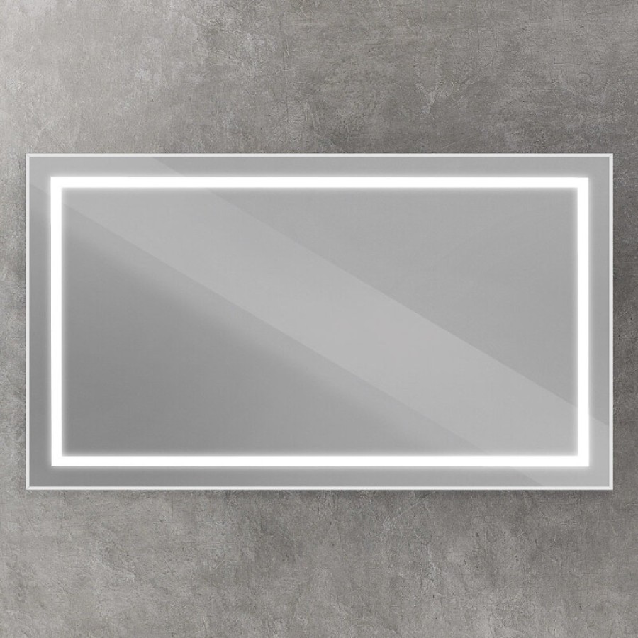 Зеркало BelBagno Kraft SPC-KRAFT-1400-800-SENS-AL, 140 см, с LED подсветкой, с сенсорным выключателем, цвет рамы сатин