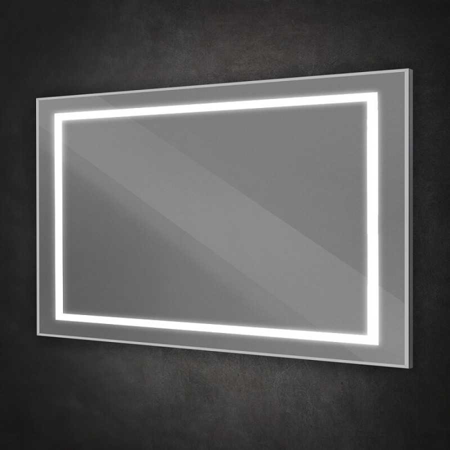 Зеркало BelBagno Kraft SPC-KRAFT-1400-800-SENS-AL, 140 см, с LED подсветкой, с сенсорным выключателем, цвет рамы сатин