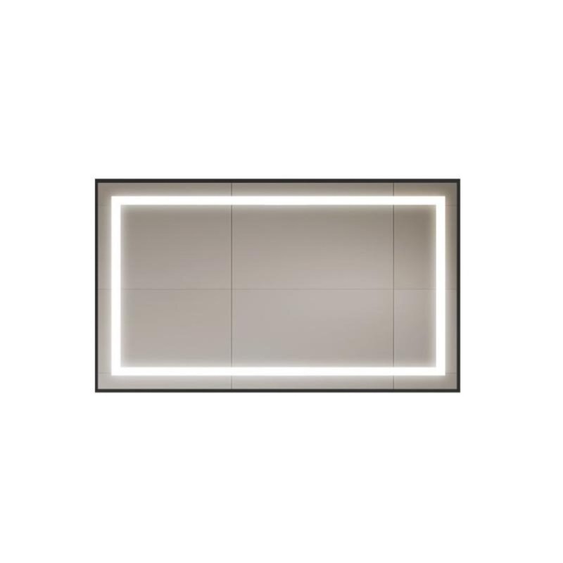 Зеркало BelBagno Kraft SPC-KRAFT-1400-800-SENS-NERO, 140 см, с LED подсветкой, с сенсорным выключателем, цвет рамы черный