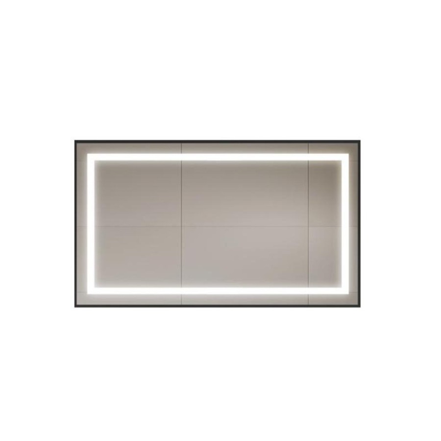 Зеркало BelBagno Kraft SPC-KRAFT-1400-800-SENS-NERO, 140 см, с LED подсветкой, с сенсорным выключателем, цвет рамы черный