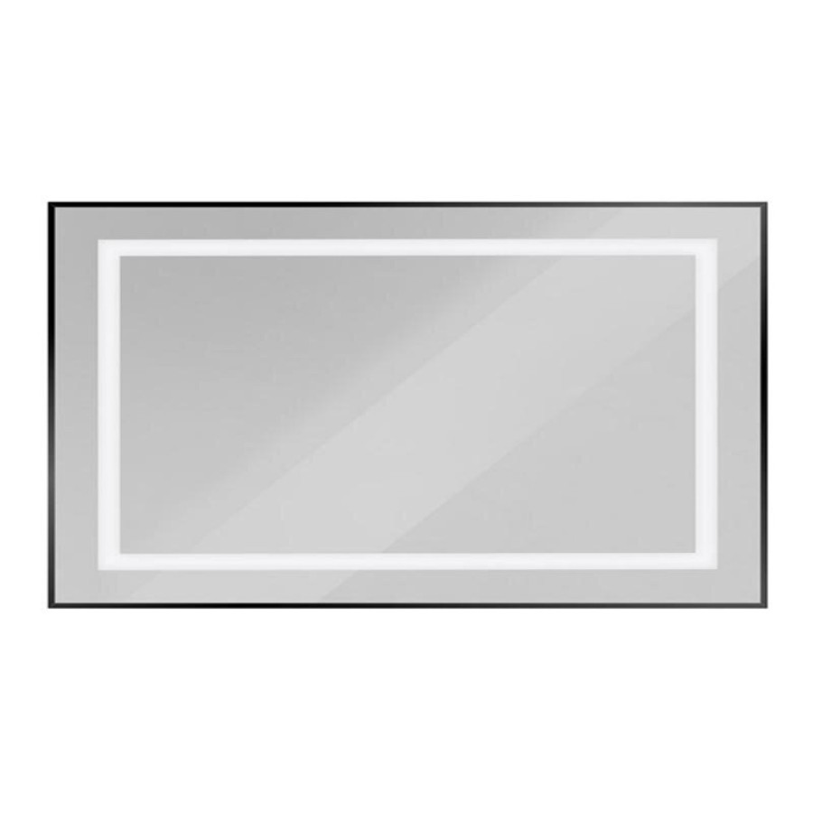 Зеркало BelBagno Kraft SPC-KRAFT-1400-800-SENS-NERO, 140 см, с LED подсветкой, с сенсорным выключателем, цвет рамы черный