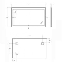 Зеркало BelBagno Kraft SPC-KRAFT-1400-800-SENS-NERO, 140 см, с LED подсветкой, с сенсорным выключателем, цвет рамы черный