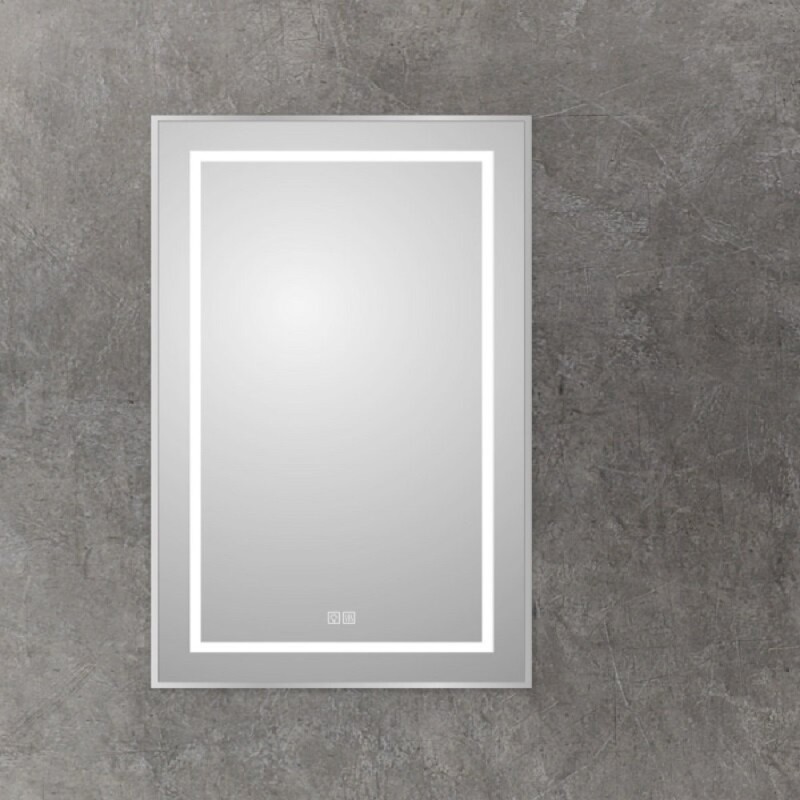 Зеркало BelBagno Kraft SPC-KRAFT-500-800-LED-TCH-WARM, 50 см, со встроенной подсветкой и подогревом, сатин