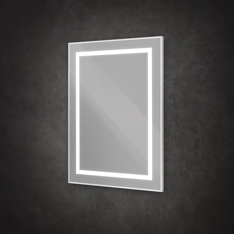 Зеркало BelBagno Kraft SPC-KRAFT-500-800-SENS-AL, 50 см, с LED подсветкой, с сенсорным выключателем, цвет рамы сатин