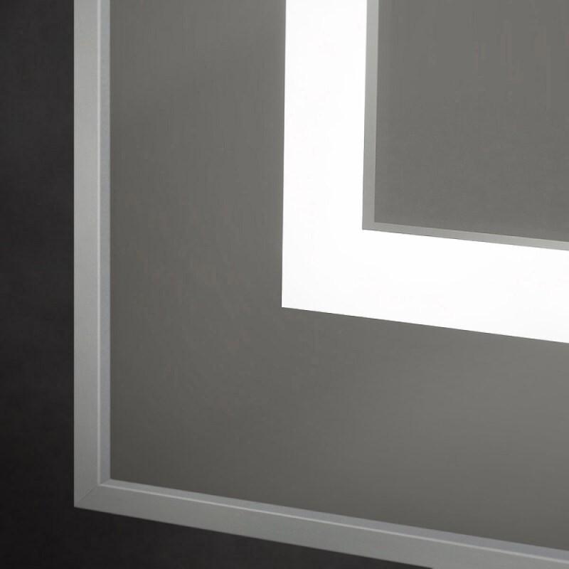 Зеркало BelBagno Kraft SPC-KRAFT-500-800-SENS-AL, 50 см, с LED подсветкой, с сенсорным выключателем, цвет рамы сатин