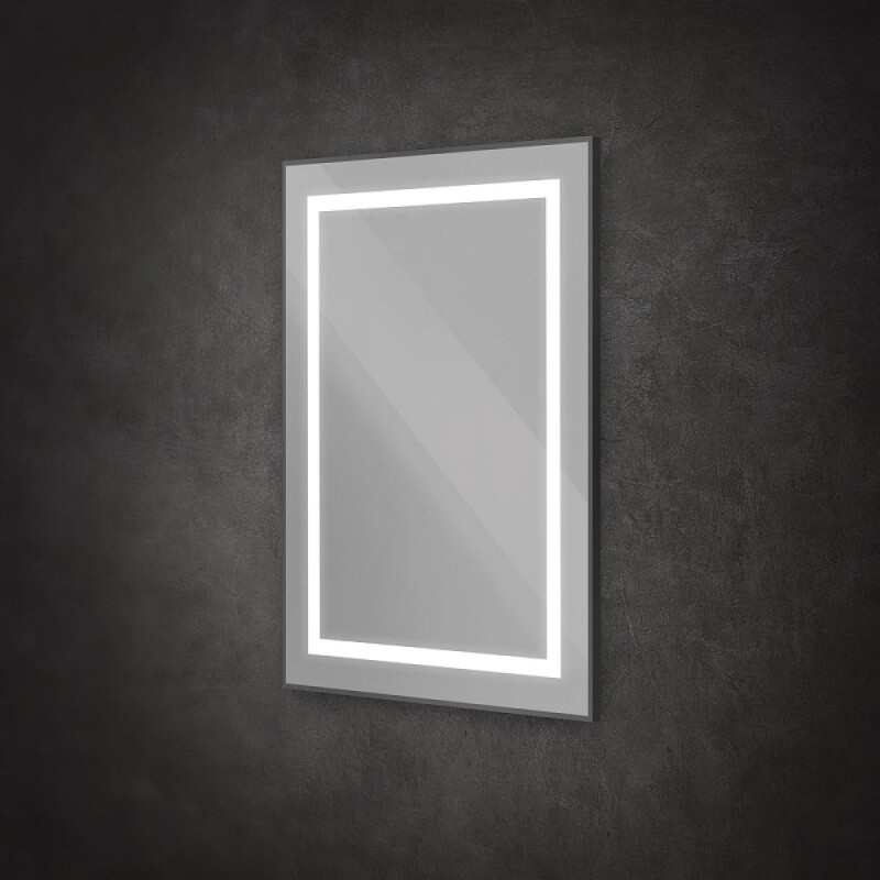 Зеркало BelBagno Kraft SPC-KRAFT-500-800-SENS-NERO, 50 см, с LED подсветкой, с сенсорным выключателем, цвет рамы черный