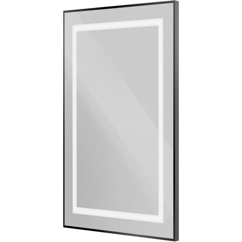 Зеркало BelBagno Kraft SPC-KRAFT-500-900-SENS-AL, 50 см, с LED подсветкой, с сенсорным выключателем, цвет рамы черный