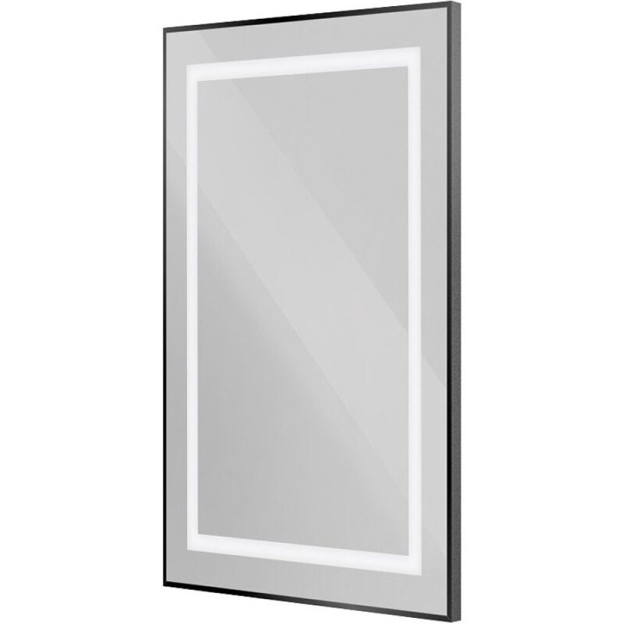 Зеркало BelBagno Kraft SPC-KRAFT-500-900-SENS-AL, 50 см, с LED подсветкой, с сенсорным выключателем, цвет рамы черный
