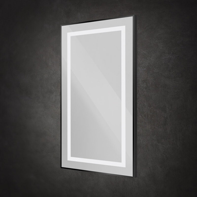 Зеркало BelBagno Kraft SPC-KRAFT-500-900-SENS-AL, 50 см, с LED подсветкой, с сенсорным выключателем, цвет рамы черный