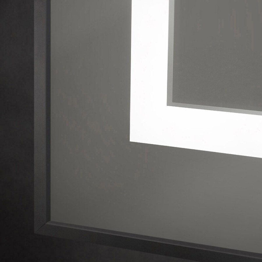 Зеркало BelBagno Kraft SPC-KRAFT-500-900-SENS-AL, 50 см, с LED подсветкой, с сенсорным выключателем, цвет рамы черный