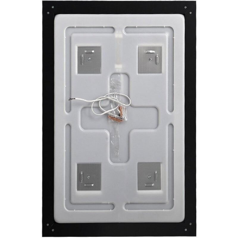 Зеркало BelBagno Kraft SPC-KRAFT-500-900-SENS-AL, 50 см, с LED подсветкой, с сенсорным выключателем, цвет рамы черный