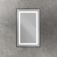Зеркало BelBagno Kraft SPC-KRAFT-500-900-SENS-NERO, 50 см, с LED подсветкой, с сенсорным выключателем, цвет рамы черный