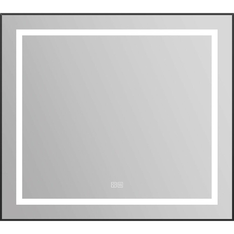 Зеркало BelBagno Kraft SPC-KRAFT-555-1700-TCH-PIA-NERO 88.5 см, светодиодная подсветка, с сенсорным выключателем, с подогревом, черный