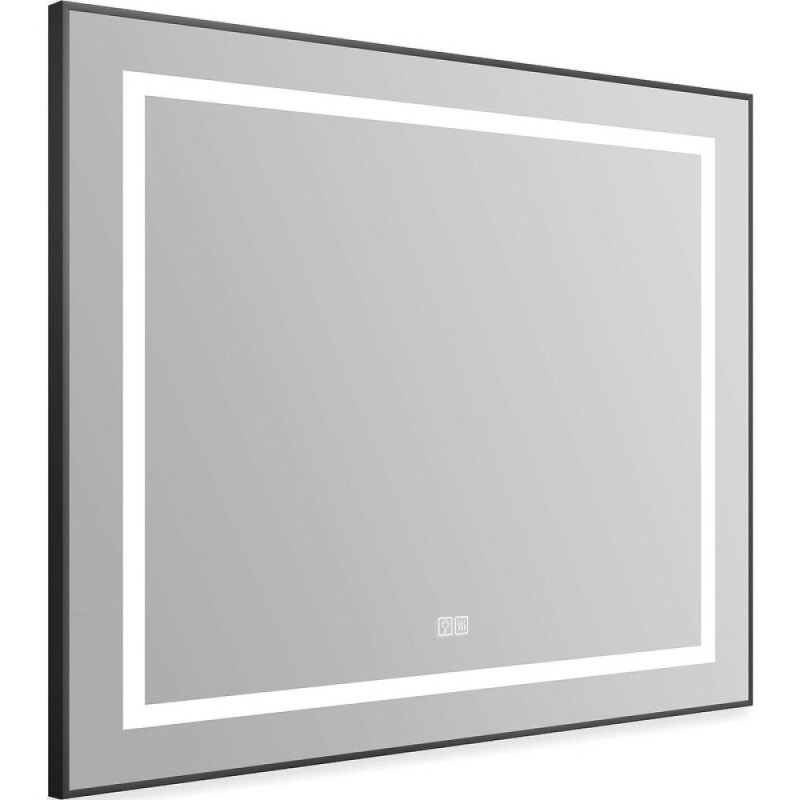 Зеркало BelBagno Kraft SPC-KRAFT-555-1700-TCH-PIA-NERO 88.5 см, светодиодная подсветка, с сенсорным выключателем, с подогревом, черный