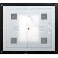 Зеркало BelBagno Kraft SPC-KRAFT-555-1700-TCH-PIA-NERO 88.5 см, светодиодная подсветка, с сенсорным выключателем, с подогревом, черный