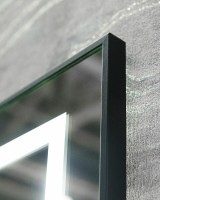 Зеркало BelBagno Kraft SPC-KRAFT-555-1700-TCH-PIA-NERO 88.5 см, светодиодная подсветка, с сенсорным выключателем, с подогревом, черный