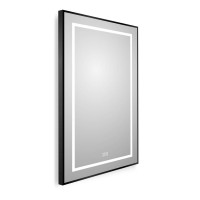 Зеркало BelBagno Kraft SPC-KRAFT-600-1000-LED-TCH-WARM-NERO, 60 х 100 см, со встроенной подсветкой и подогревом, черный