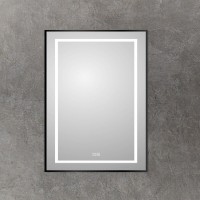 Зеркало BelBagno Kraft SPC-KRAFT-600-1000-LED-TCH-WARM-NERO, 60 х 100 см, со встроенной подсветкой и подогревом, черный