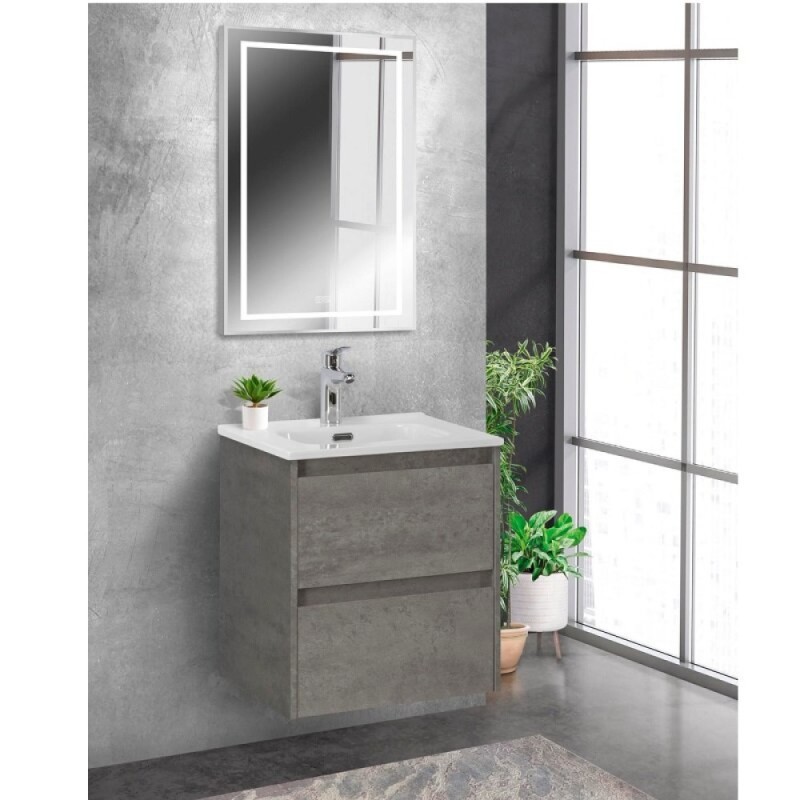 Зеркало BelBagno Kraft SPC-KRAFT-600-800-LED-TCH-WARM, 60 х 80 см, со встроенной подсветкой и подогревом, сатин