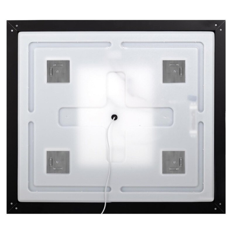 Зеркало BelBagno Kraft SPC-KRAFT-600-800-LED-TCH-WARM-NERO, 60 х 80 см, со встроенной подсветкой и подогревом, черный
