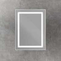 Зеркало BelBagno Kraft SPC-KRAFT-600-800-SENS-AL, 60 см, с LED подсветкой, с сенсорным выключателем, цвет рамы сатин