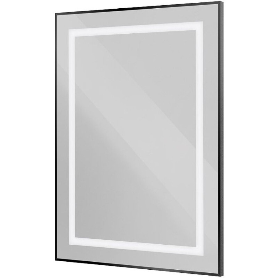 Зеркало BelBagno Kraft SPC-KRAFT-600-800-SENS-NERO, 60 см, с LED подсветкой, с сенсорным выключателем, цвет рамы черный