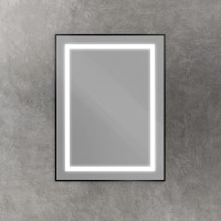 Зеркало BelBagno Kraft SPC-KRAFT-600-800-SENS-NERO, 60 см, с LED подсветкой, с сенсорным выключателем, цвет рамы черный