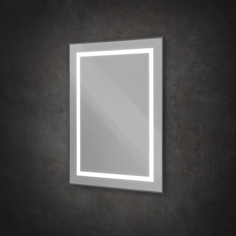 Зеркало BelBagno Kraft SPC-KRAFT-600-800-SENS-NERO, 60 см, с LED подсветкой, с сенсорным выключателем, цвет рамы черный