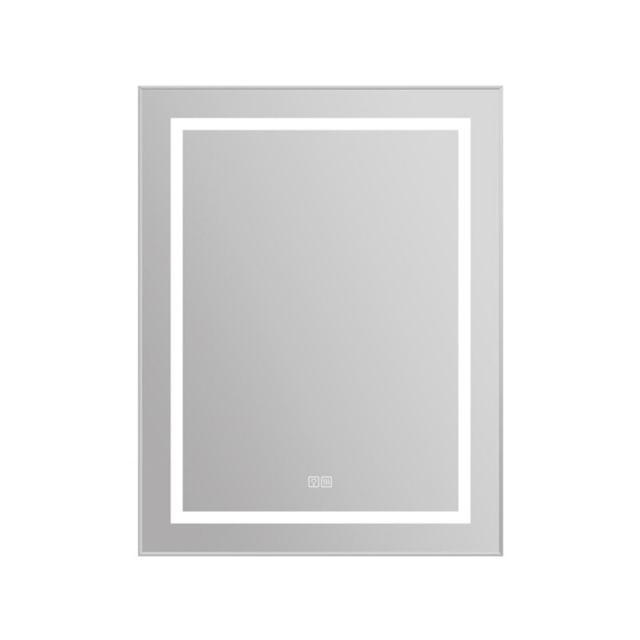 Зеркало BelBagno Kraft SPC-KRAFT-685-885-TCH-WARM 68.5 см, светодиодная подсветка, с сенсорным выключателем, с подогревом, сатин
