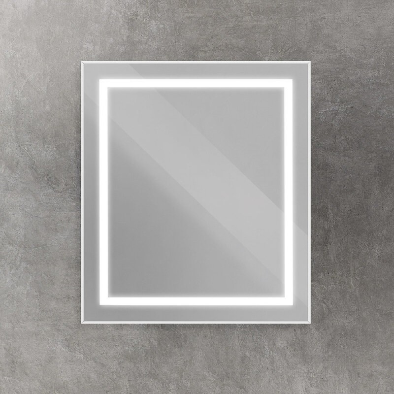 Зеркало BelBagno Kraft SPC-KRAFT-700-800-SENS-AL, 70 см, с LED подсветкой, с сенсорным выключателем, цвет рамы сатин