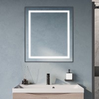Зеркало BelBagno Kraft SPC-KRAFT-700-800-SENS-NERO, 70 см, с LED подсветкой, с сенсорным выключателем, цвет рамы черный