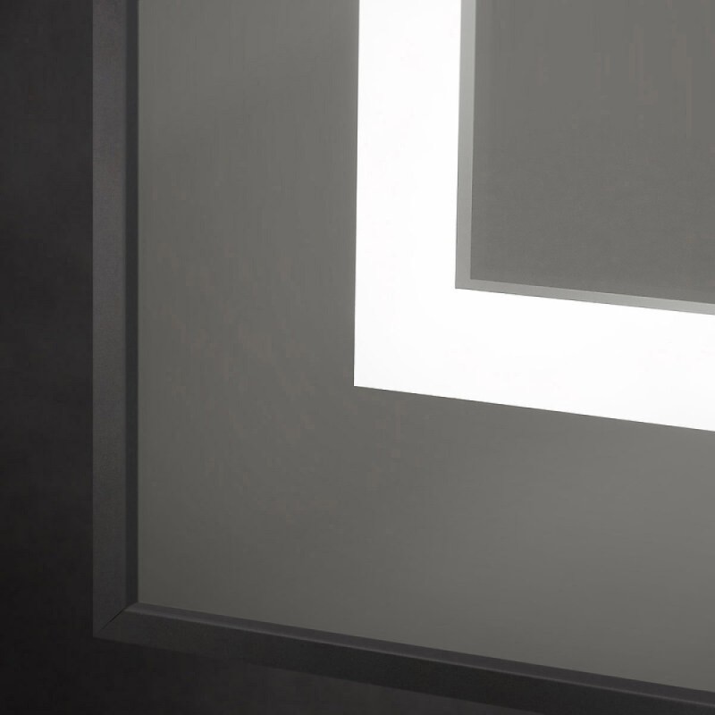 Зеркало BelBagno Kraft SPC-KRAFT-700-800-SENS-NERO, 70 см, с LED подсветкой, с сенсорным выключателем, цвет рамы черный