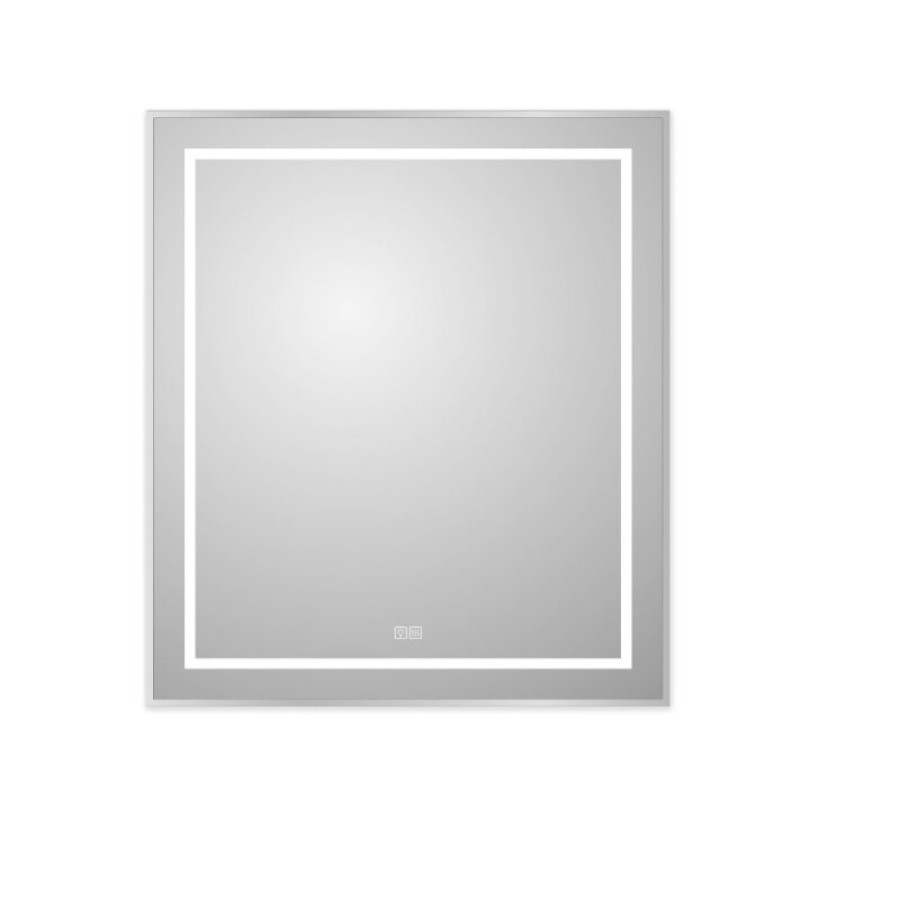 Зеркало BelBagno Kraft SPC-KRAFT-700-900-LED-TCH-WARM, 70 х 90 см, со встроенной подсветкой и подогревом, сатин
