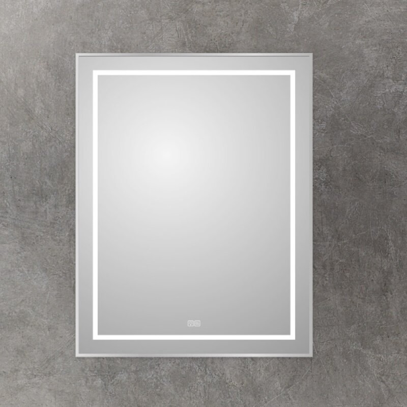 Зеркало BelBagno Kraft SPC-KRAFT-700-900-LED-TCH-WARM, 70 х 90 см, со встроенной подсветкой и подогревом, сатин
