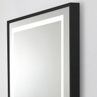Зеркало BelBagno Kraft SPC-KRAFT-700-900-LED-TCH-WARM-NERO, 70 х 90 см, со встроенной подсветкой и подогревом, черный