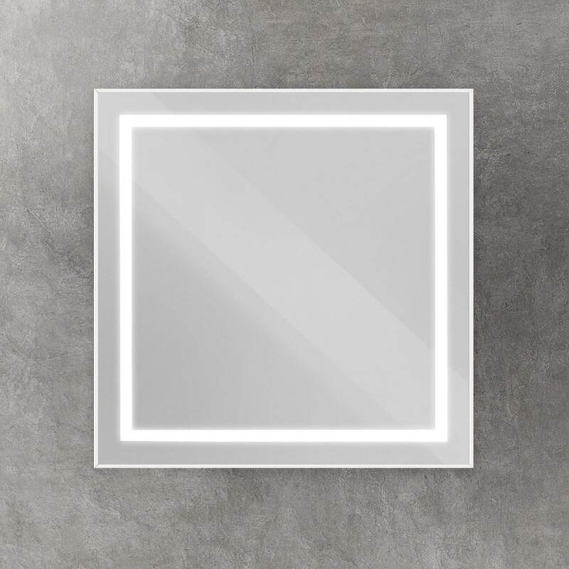 Зеркало BelBagno Kraft SPC-KRAFT-800-800-SENS-AL, 80 см, с LED подсветкой, с сенсорным выключателем, цвет рамы сатин