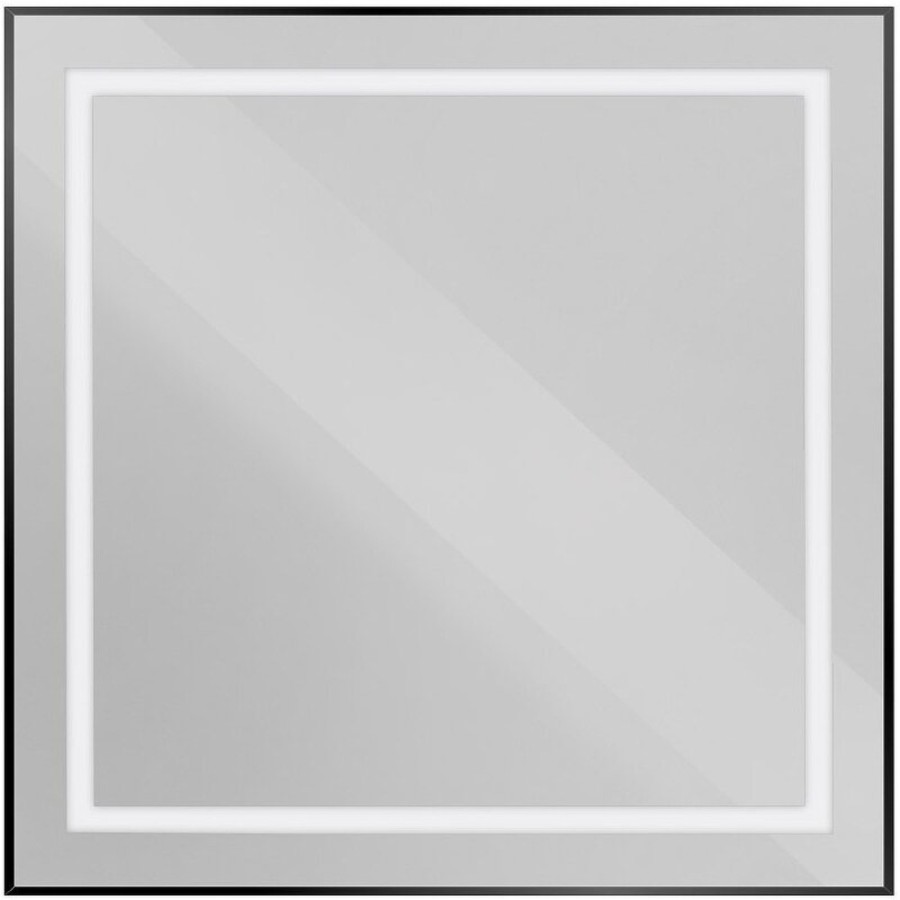 Зеркало BelBagno Kraft SPC-KRAFT-800-800-SENS-NERO, 80 см, с LED подсветкой, с сенсорным выключателем, цвет рамы черный