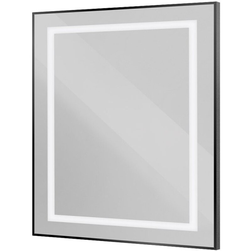 Зеркало BelBagno Kraft SPC-KRAFT-800-800-SENS-NERO, 80 см, с LED подсветкой, с сенсорным выключателем, цвет рамы черный