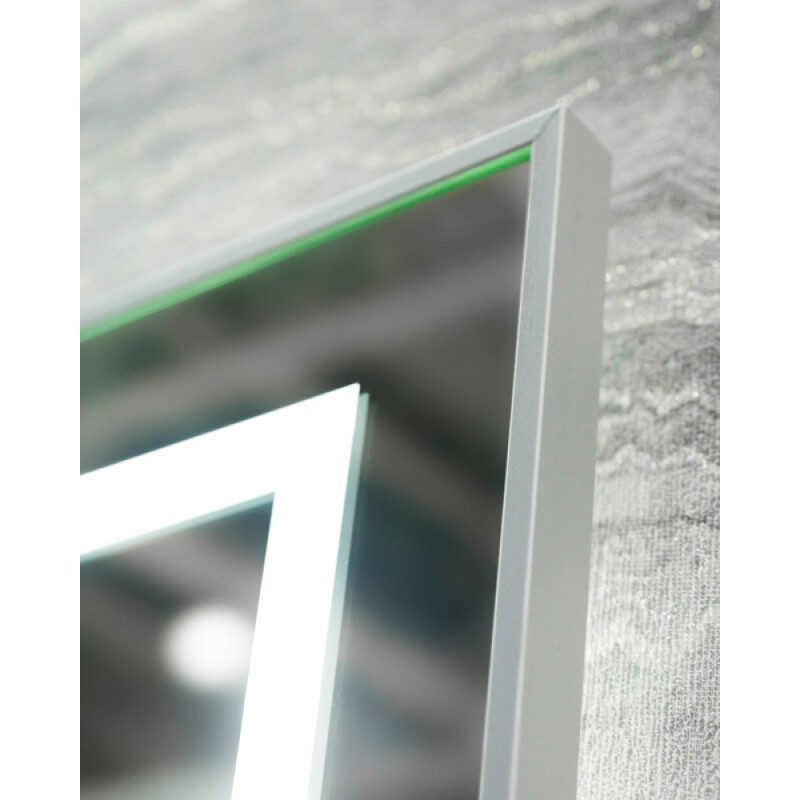 Зеркало BelBagno Kraft SPC-KRAFT-885-785-TCH-WARM 88.5 см, светодиодная подсветка, с сенсорным выключателем, с подогревом, сатин