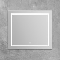 Зеркало BelBagno Kraft SPC-KRAFT-885-785-TCH-WARM 88.5 см, светодиодная подсветка, с сенсорным выключателем, с подогревом, сатин