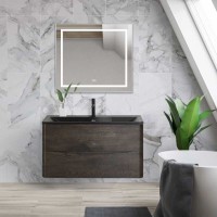 Зеркало BelBagno Kraft SPC-KRAFT-885-785-TCH-WARM 88.5 см, светодиодная подсветка, с сенсорным выключателем, с подогревом, сатин