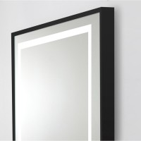 Зеркало BelBagno Kraft SPC-KRAFT-885-785-TCH-WARM-NERO 88.5 см, светодиодная подсветка, с сенсорным выключателем, с подогревом, черный